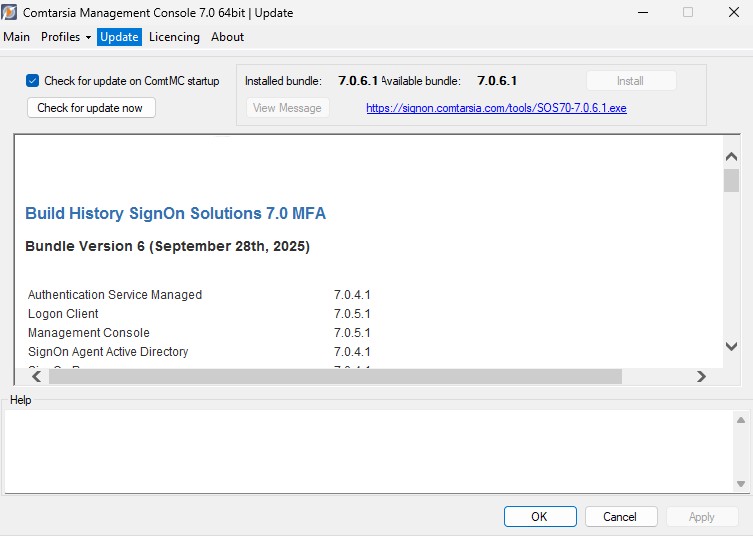 SignOn Solution Update