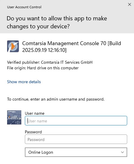Logon Client 7.0 UAC Logon Tile