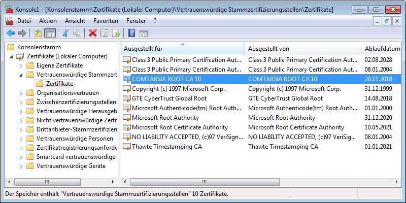 Trusted Root Certificate