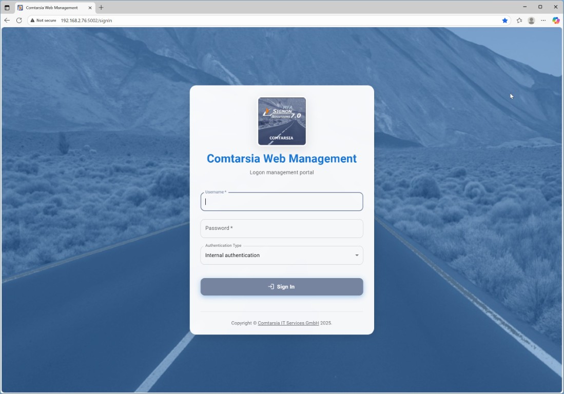 Web Management Login